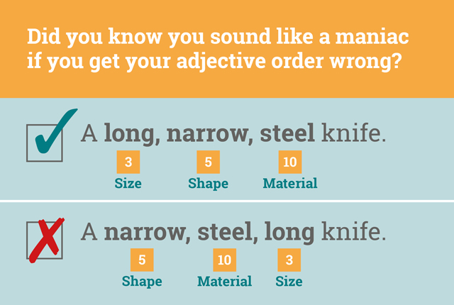 Sentence examples with numbered adjectives