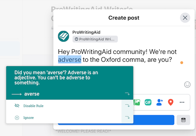 prowritingaid on facebook