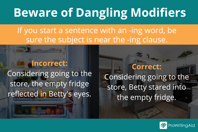 the danger of dangling modifiers