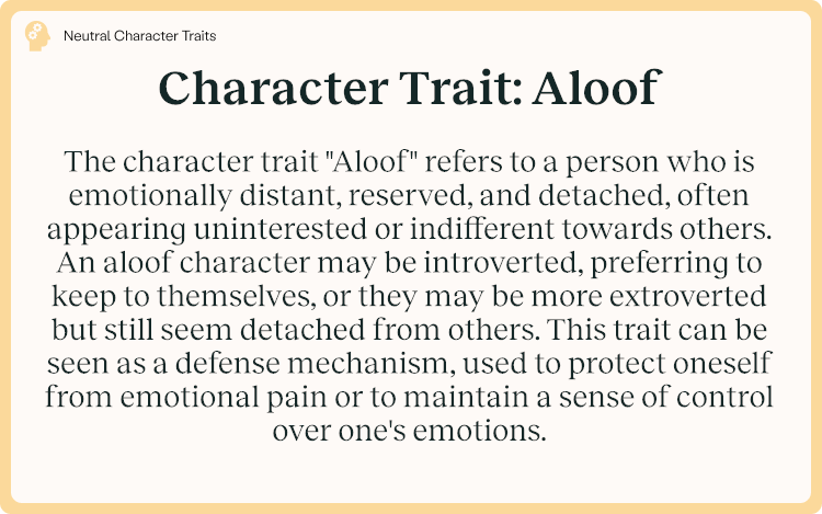 Character Trait Aloof