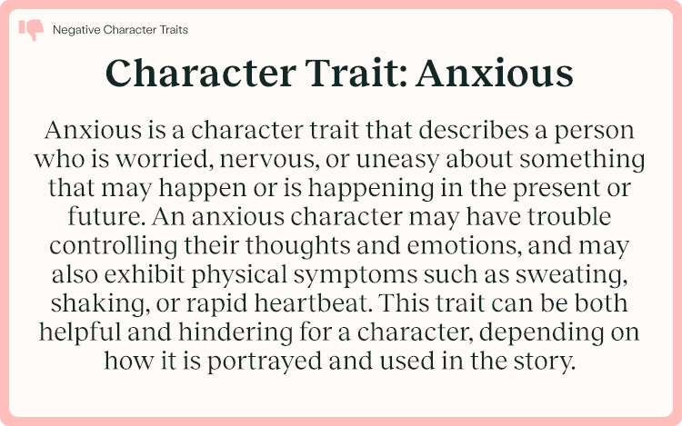 Character Trait Anxious