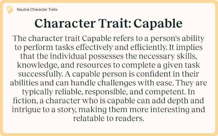 Character Trait Capable