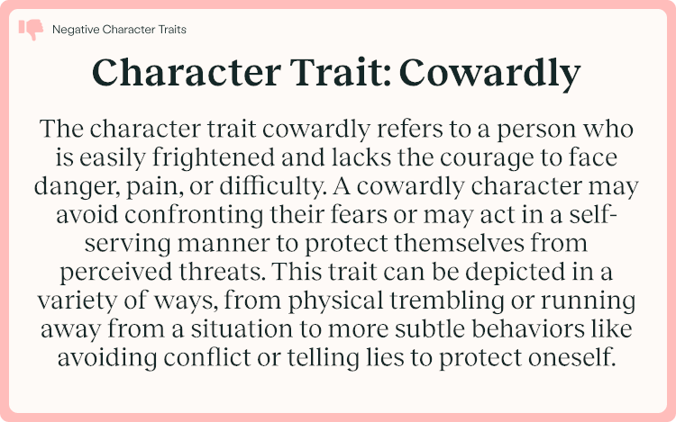 Character Trait Cowardly