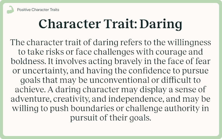 Character Trait Daring