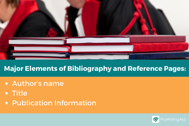 elements of bibliography and reference pages