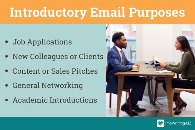 The purpose of introductory emails