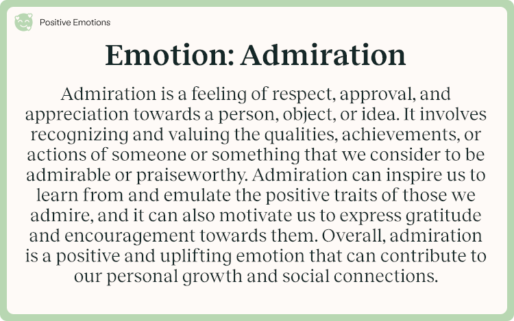 Emotion Admiration