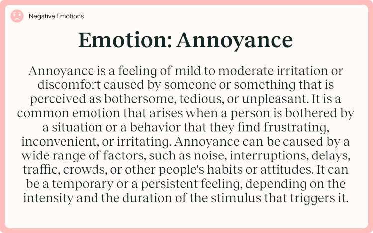 Emotion Annoyance