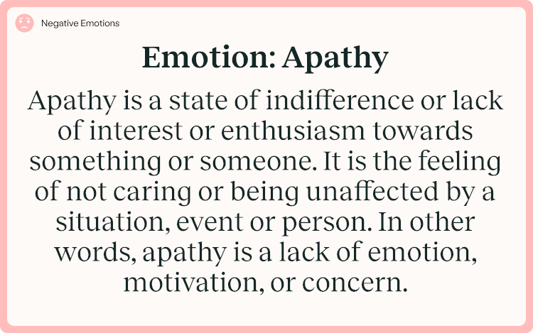 Emotion Apathy