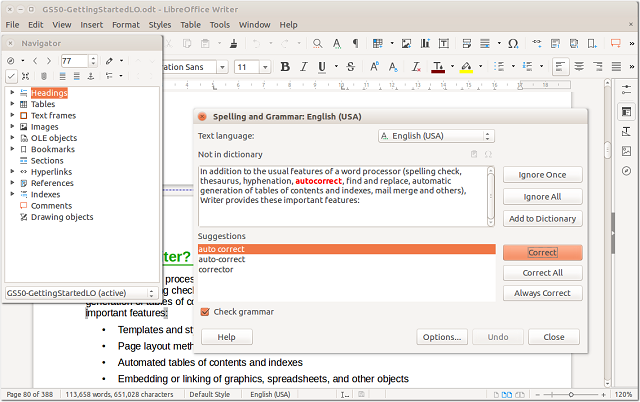 libre office interface