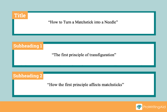 one level section title examples