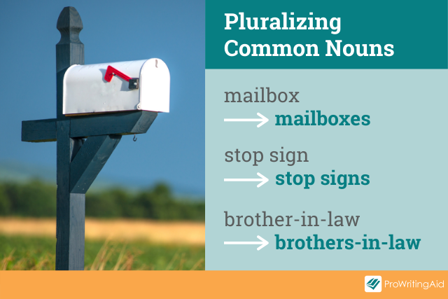 examples of pluralized common nouns