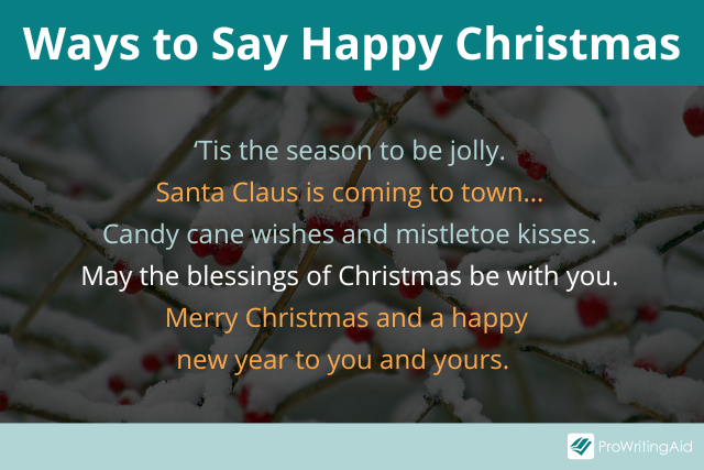 ways to say happy christmas